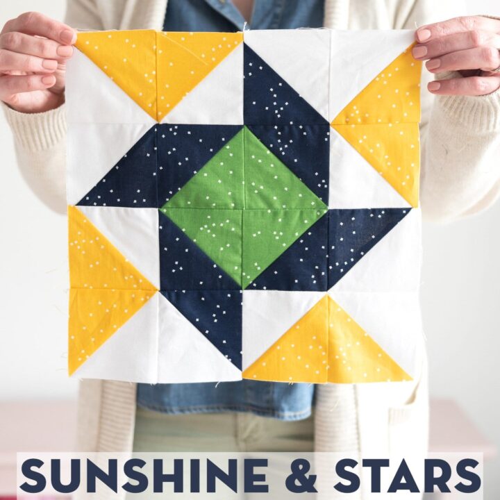 Sunshine Quilt Block; Choose Happiness Quilt Pattern | Polka Dot Chair