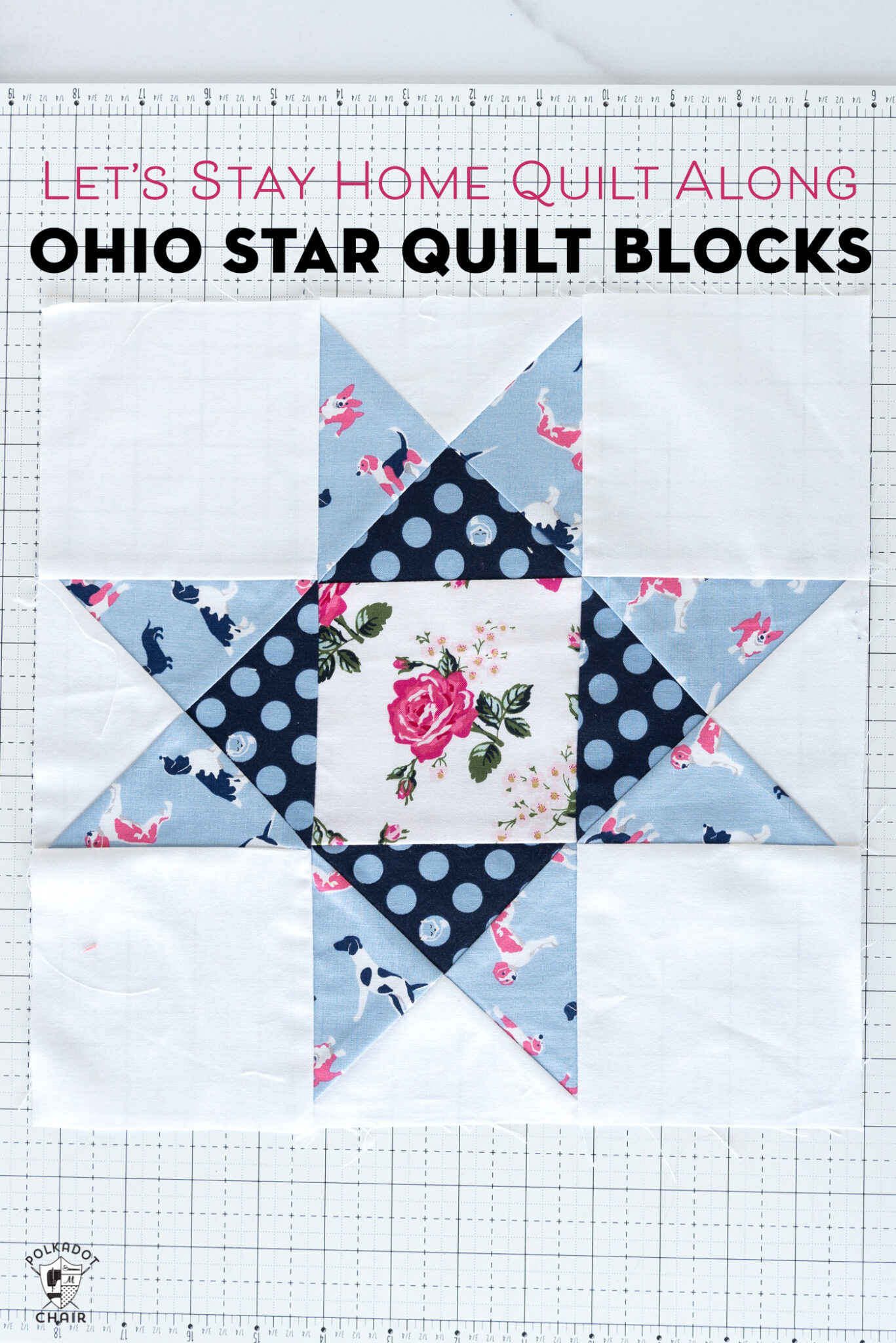 Summer Quilt Along; Ohio Star Quilt Blocks | Polka Dot Chair