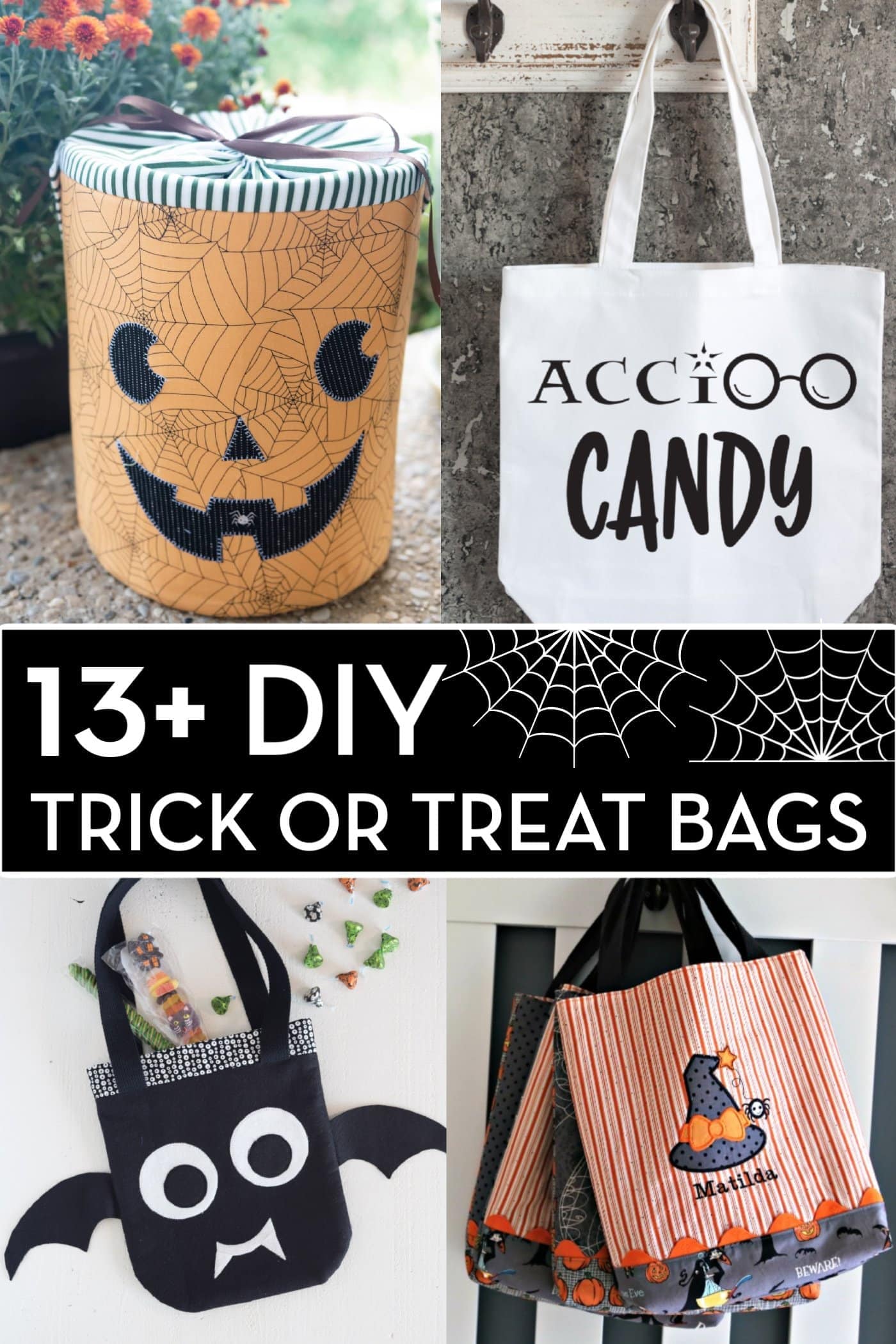 Easy No Sew DIY Trick or Treat Bags