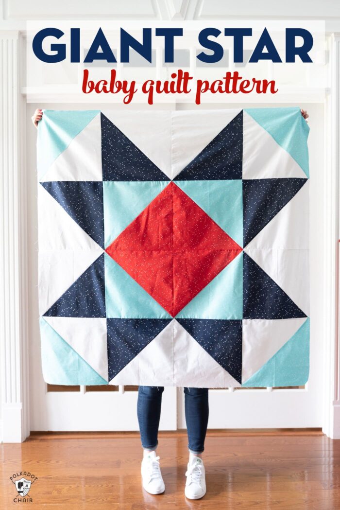 Giant Star Baby Quilt Pattern The Polka Dot Chair