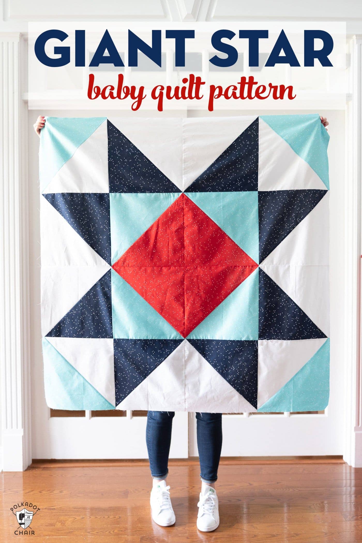 red baby quilt