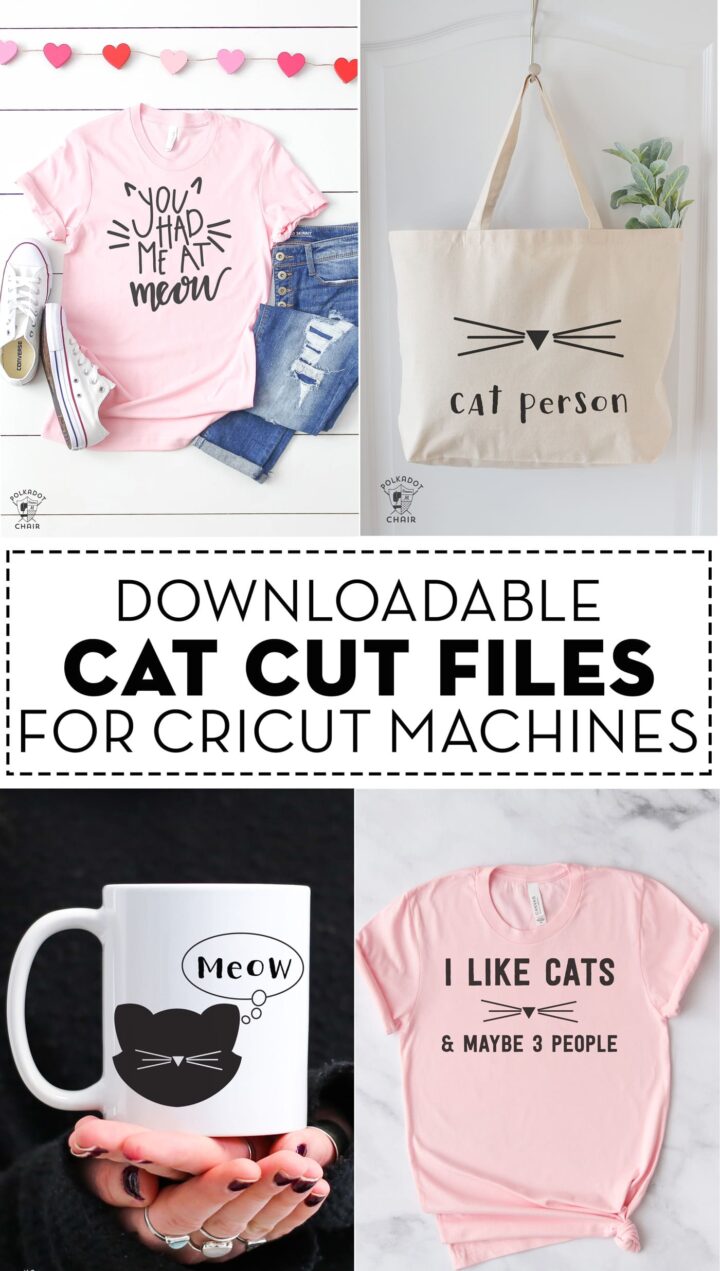 Download Cat Themed SVG Files for Cricut Machines | The Polka Dot Chair