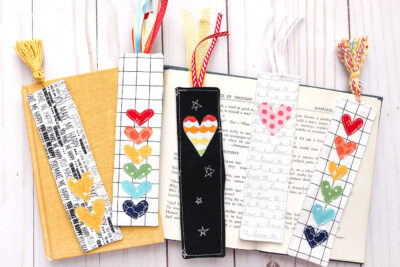 Scrappy Hearts Fabric Bookmark Tutorial - The Polka Dot Chair