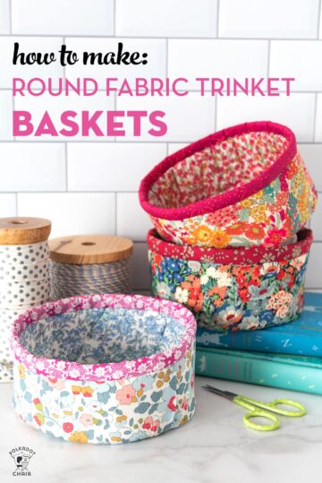 How to Make Round Fabric Baskets | Polka Dot Chair