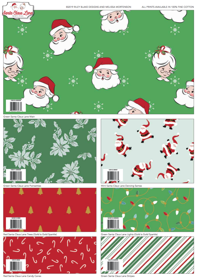 Santa Claus Lane Fabric by Melissa Mortenson | Polka Dot Chair