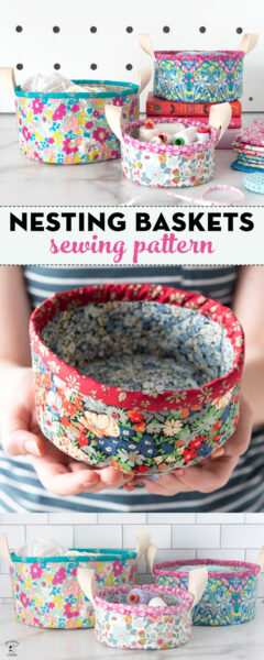 Nesting Fabric Baskets Sewing Pattern - The Polka Dot Chair