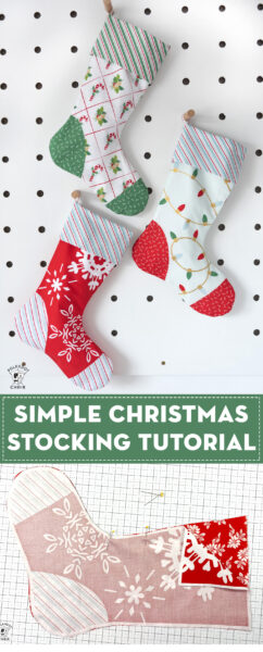 Simple Christmas Stocking Tutorial - The Polka Dot Chair