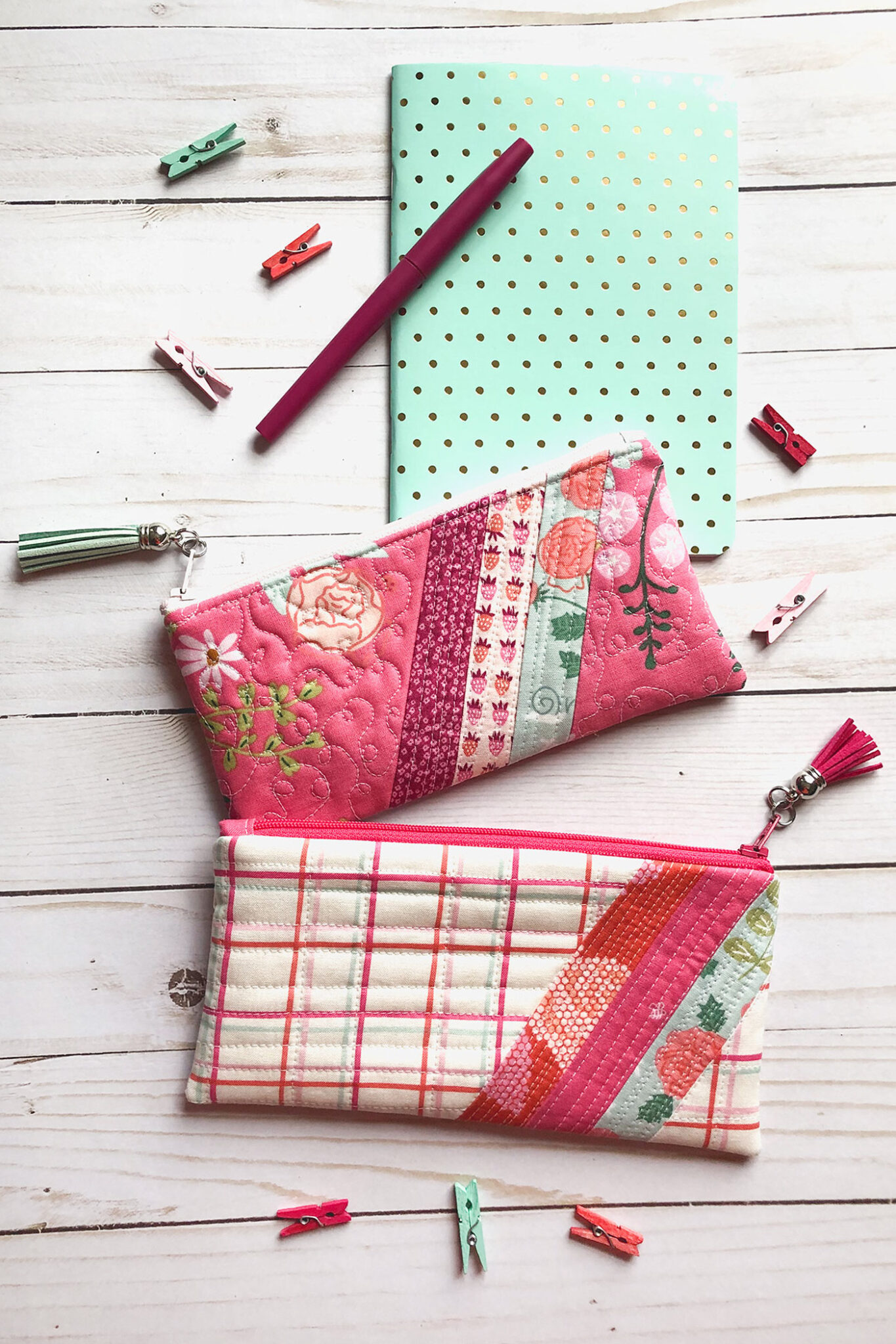 Striped Pencil Pouch Sewing Pattern The Polka Dot Chair