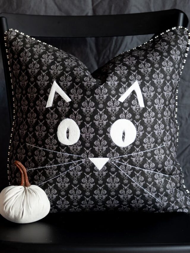 Jack O Lantern Halloween Pillow Sewing Pattern - The Polka Dot Chair