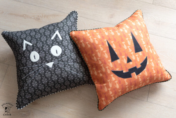 Jack O Lantern Halloween Pillow Sewing Pattern - The Polka Dot Chair