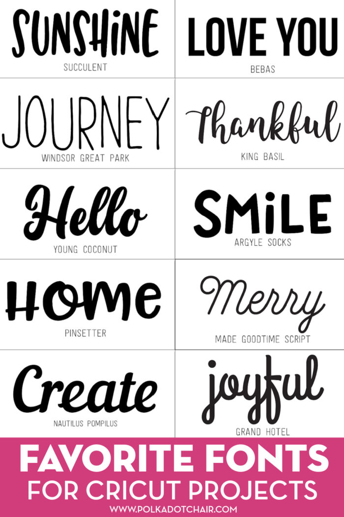 writing style fonts for cricut explore