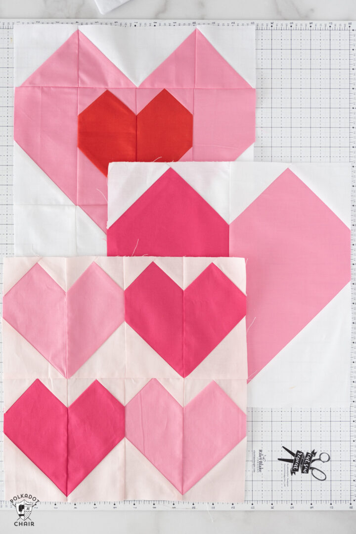 All the Hearts Quilt Along; Block 2, Sweetheart - The Polka Dot Chair