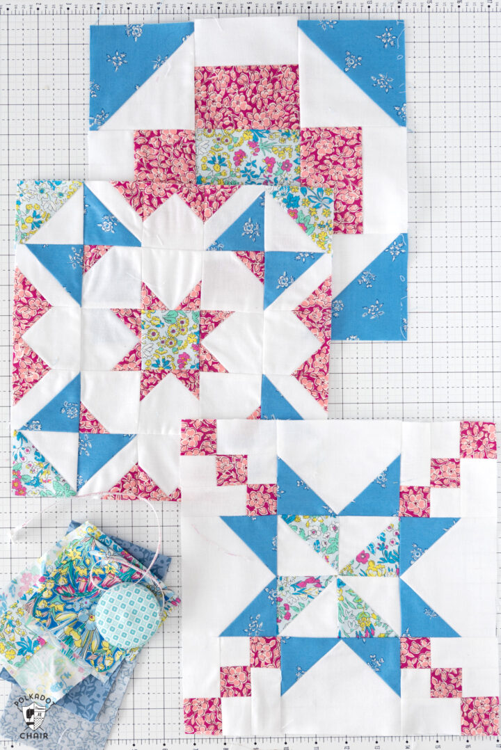 RBD Block Challenge Block 4; Stella Quilt Block Pattern | Polka Dot Chair