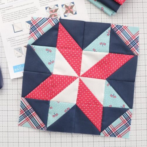 RBD Challenge Block 6; Windmill Quilt Block Pattern | Polka Dot Chair