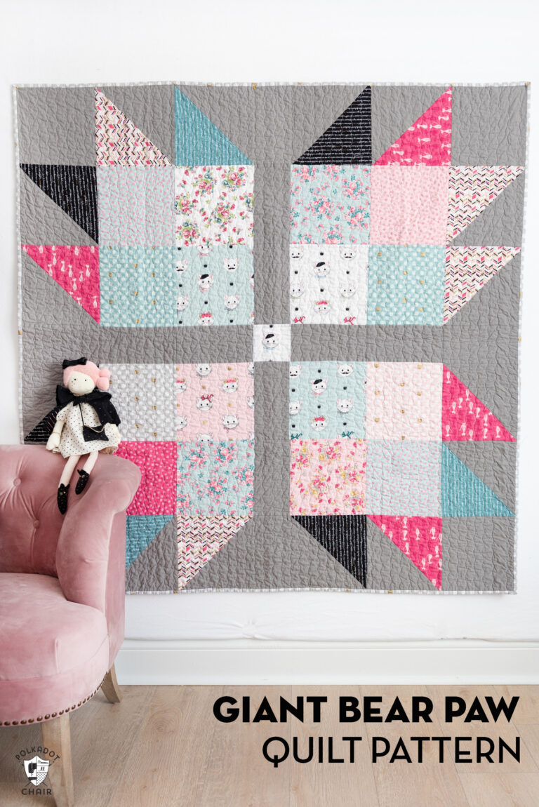 Giant Bear Paw Free Baby Quilt Pattern The Polka Dot Chair