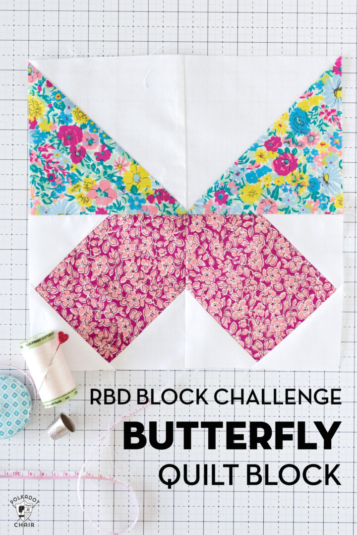 RBD Challenge Block 8; Butterfly Quilt Block Pattern | Polka Dot Chair