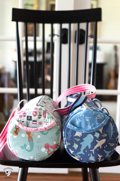 Finish it Friday; Kids Duffle Bag Sewing Pattern | Polka Dot Chair