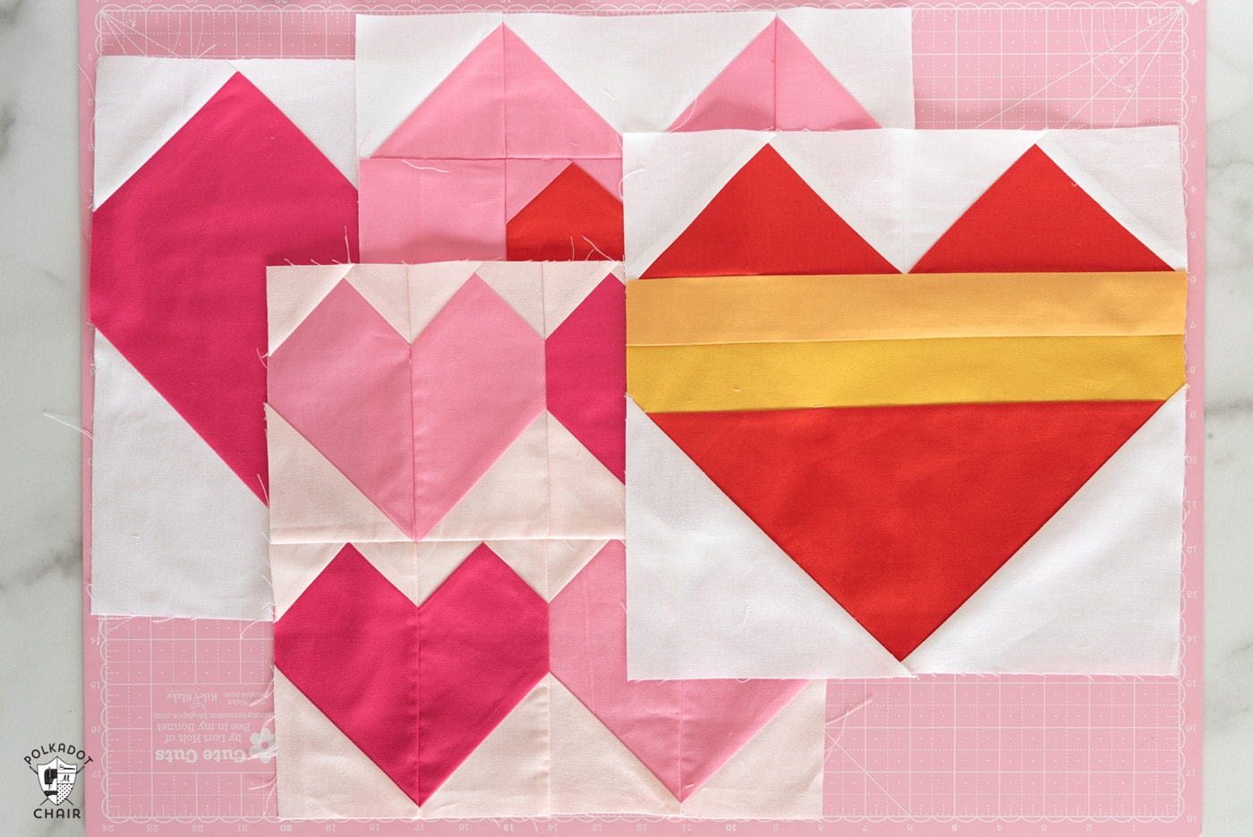 All the Hearts Quilt Along; Checking In! - The Polka Dot Chair