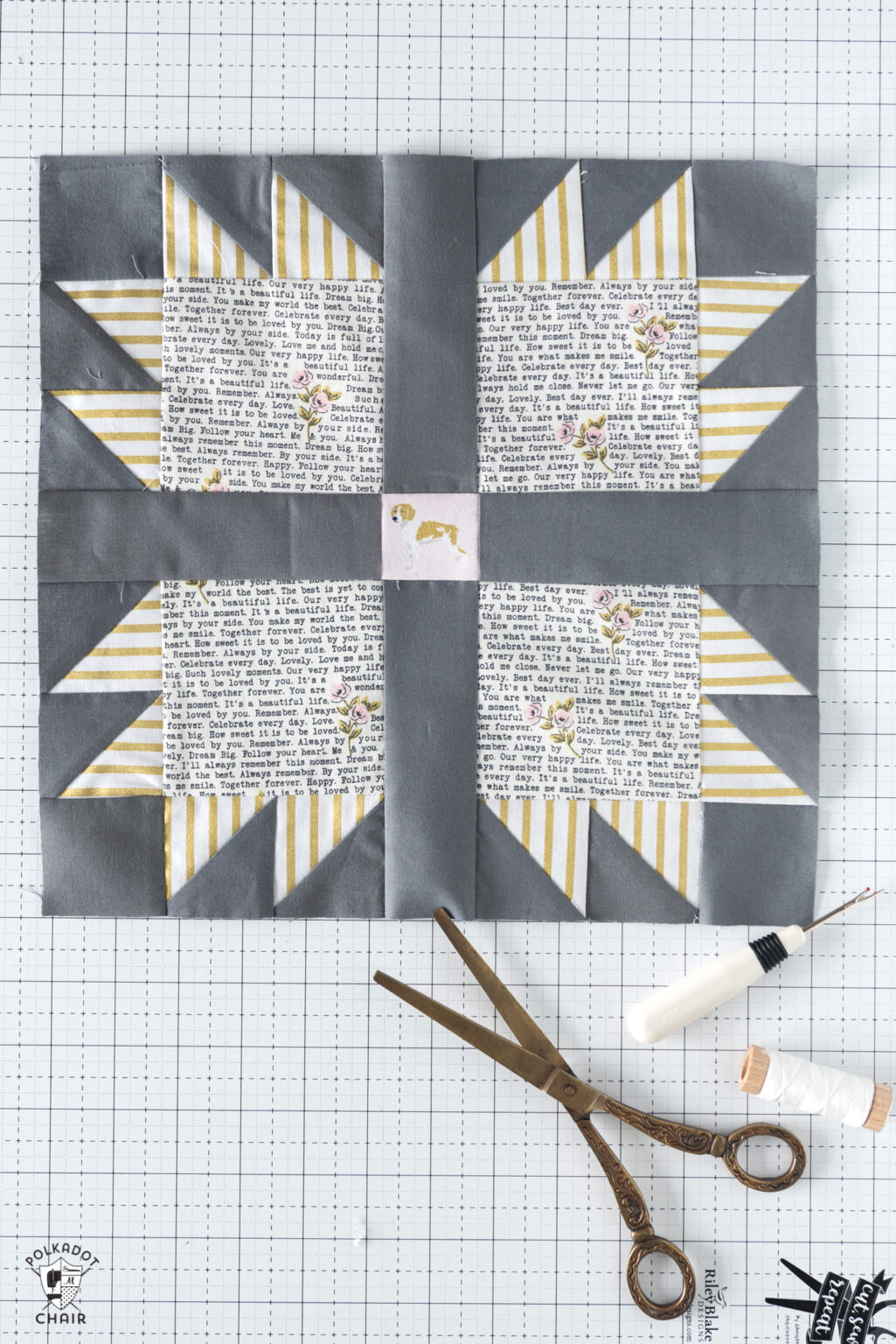 how-to-fussy-cut-fabric-for-quilting-projects-polka-dot-chair