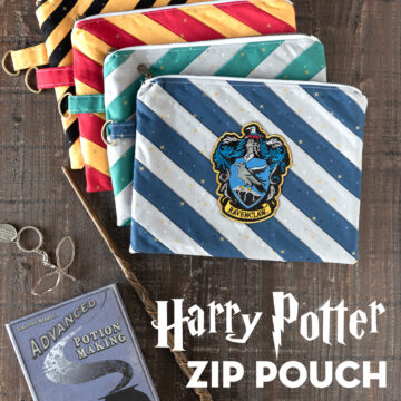 Harry Potter House Inspired Zip Pouch Tutorial - The Polka Dot Chair