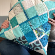 Patchwork Plaid Quilted Pillow Tutorial - The Polka Dot Chair