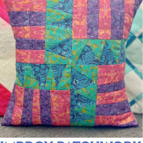 Improv Patchwork Easy Going Pillow Pattern - The Polka Dot Chair