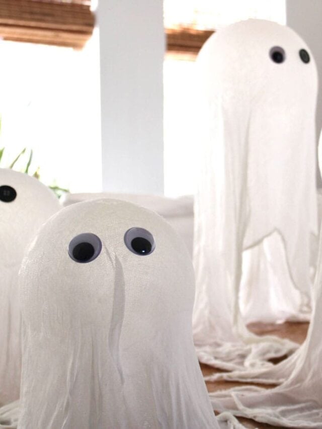 How to Make Floating Cheesecloth Ghosts Story - The Polka Dot Chair