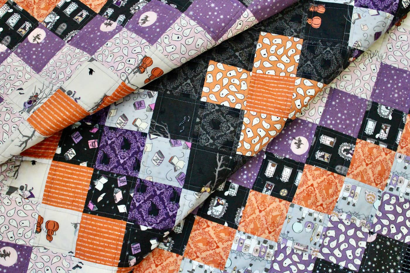 Spooky Schoolhouse Great Granny Square Halloween Quilt - The Polka Dot