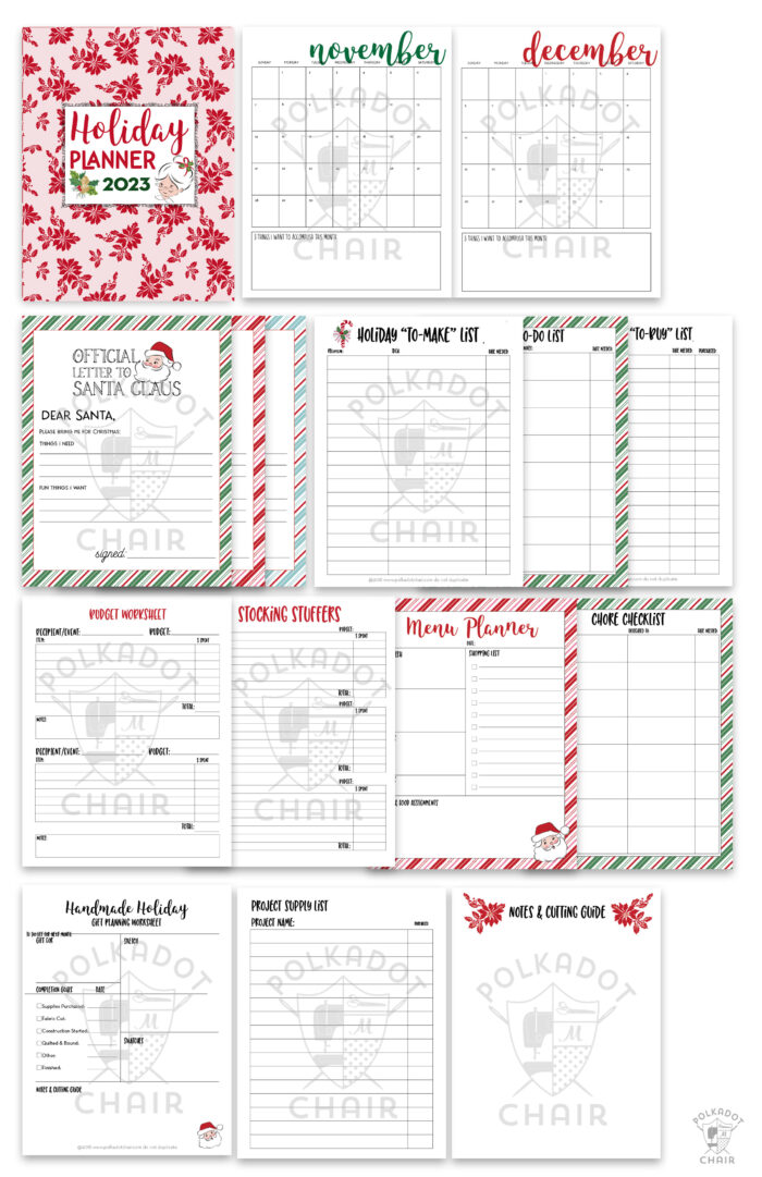 Get Organized with Our 2023 Printable Christmas Planner! | Polka Dot Chair