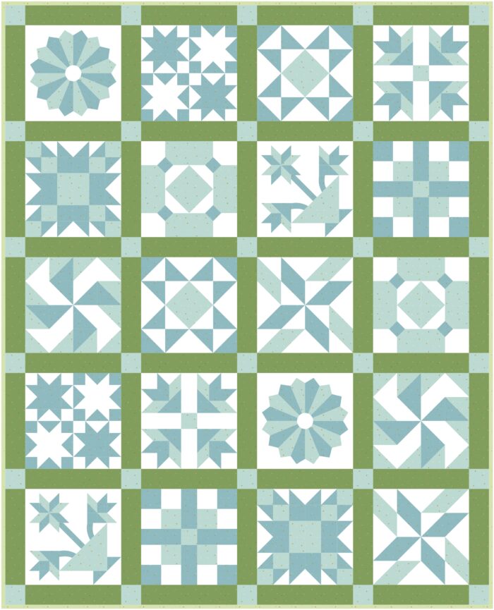 2024 Quilt Block Of The Month Pattern Society Sparkler Quilt The   2024 Society Sparkler Quilt Blue 700x865 