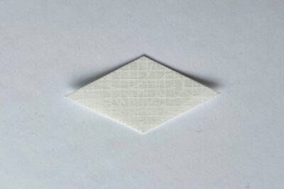 diamond shape cut from fabric