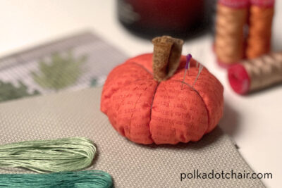 How to Sew a Pumpkin Pincushion - Polka Dot Chair